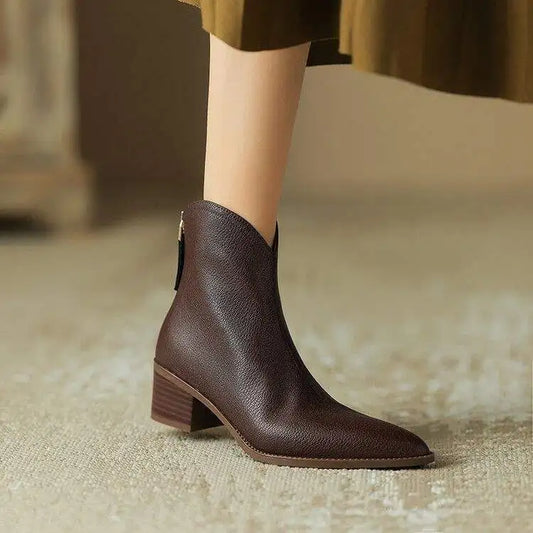 Pointed Ankle Heel Boots