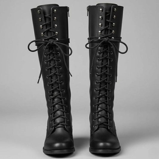 Studded Knee-High Boots