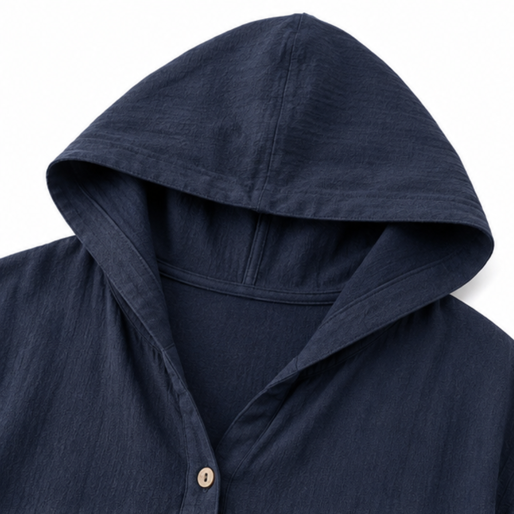 Adjustable Drawstring Hooded Lightweight Jacket
