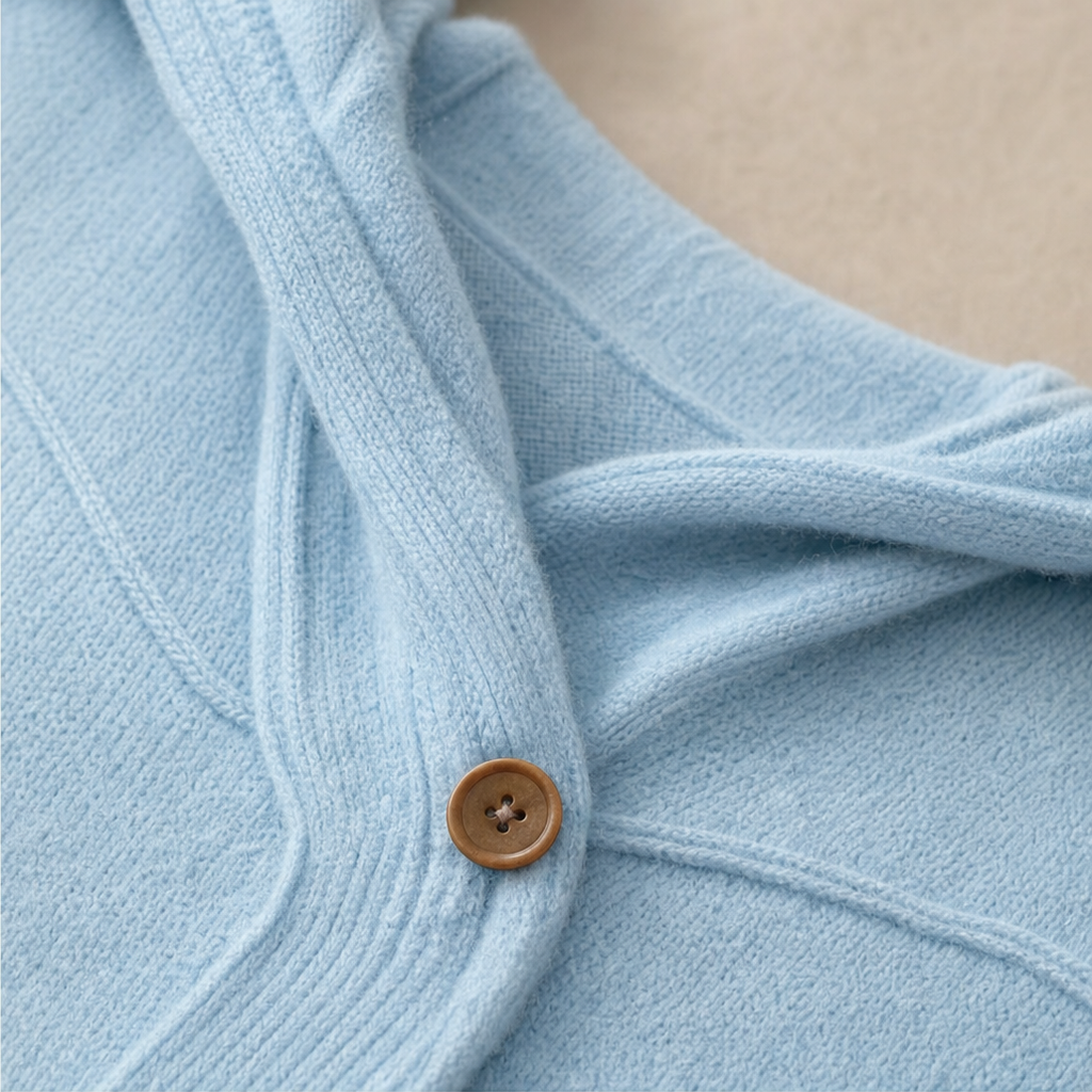 Asymmetric Diagonal Hooded Knit Cardigan