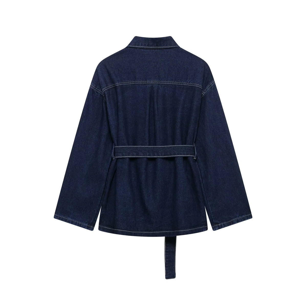 Belted Denim Utility Jacket