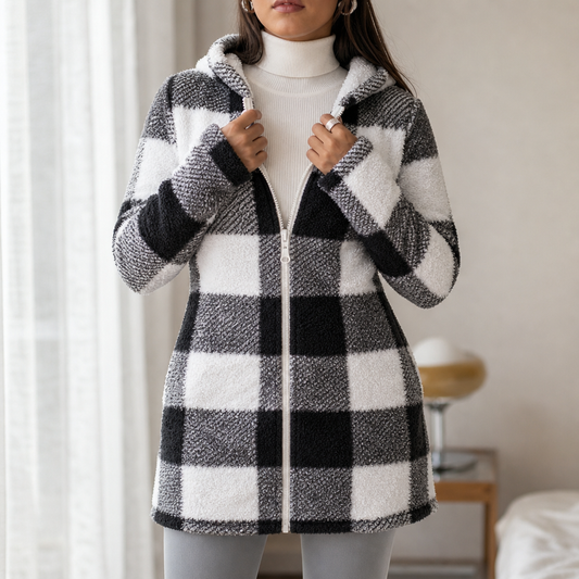Buffalo Check Hooded Zip Jacket