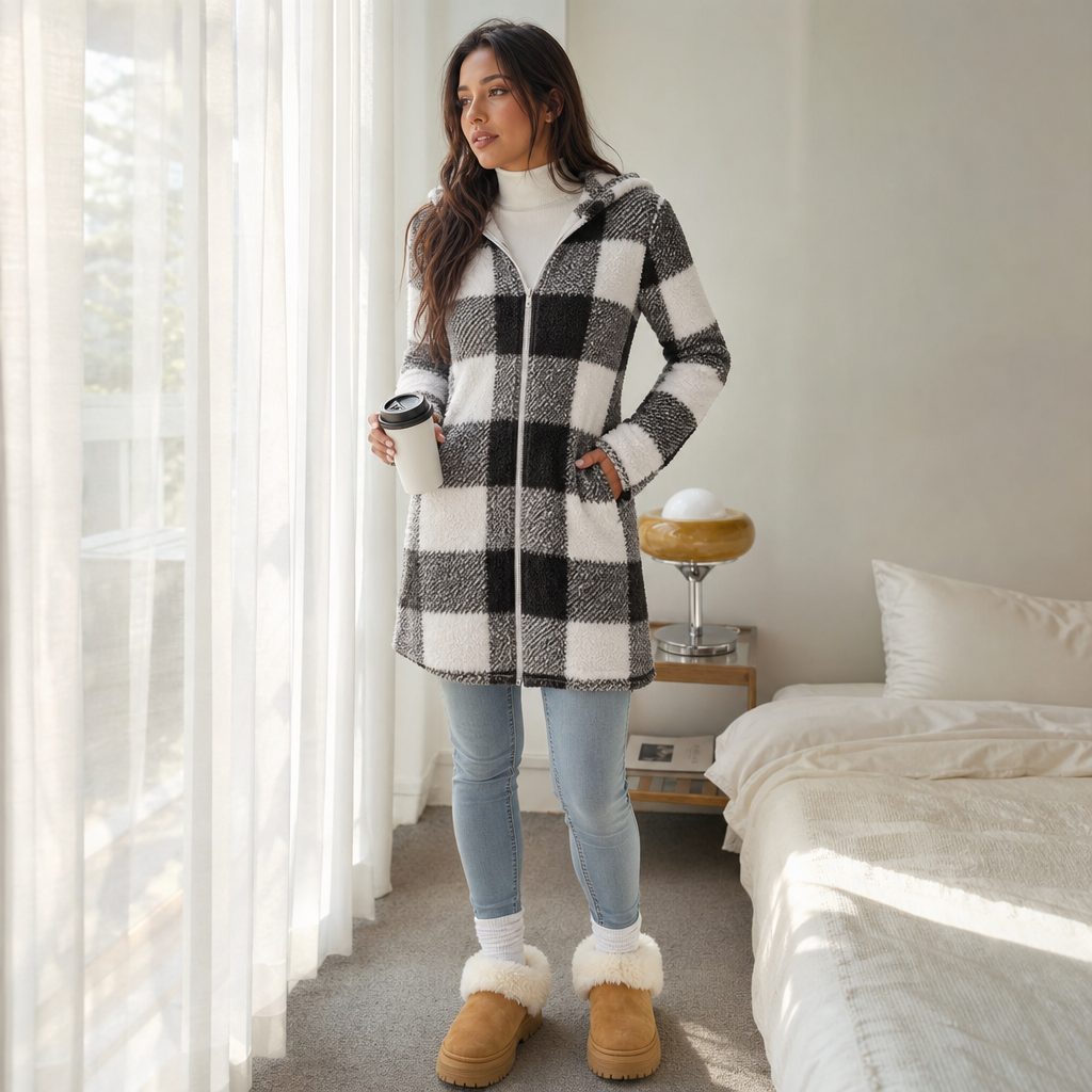 Buffalo Check Hooded Zip Jacket