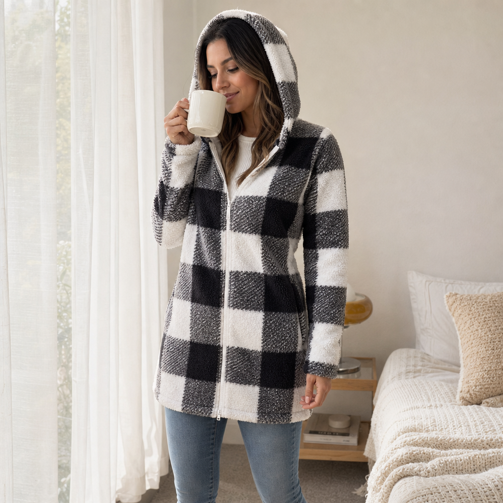 Buffalo Check Hooded Zip Jacket
