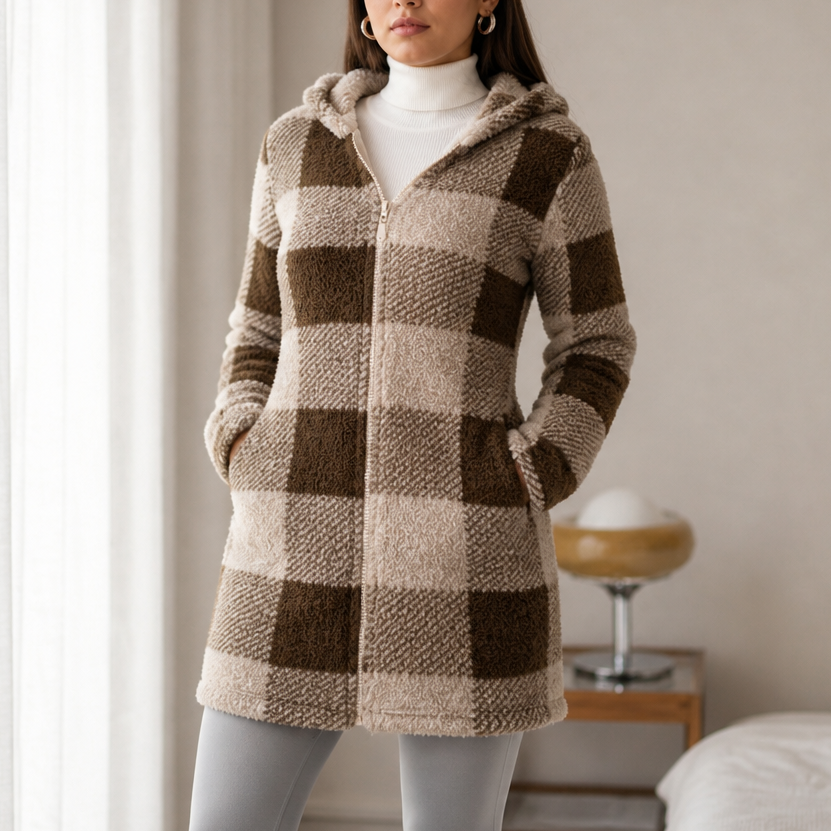 Buffalo Check Hooded Zip Jacket