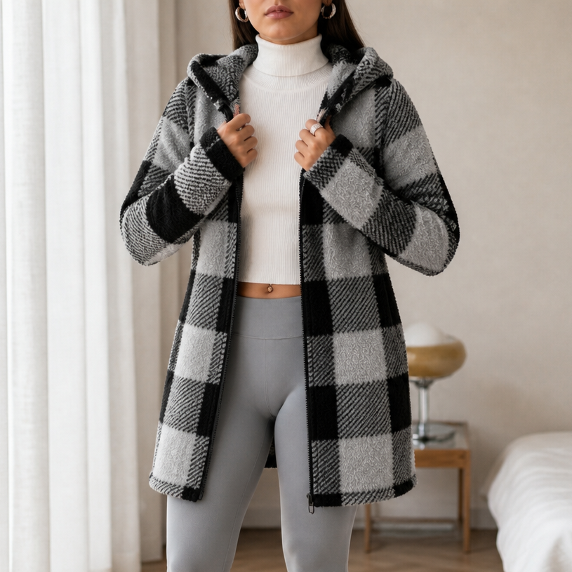 Buffalo Check Hooded Zip Jacket