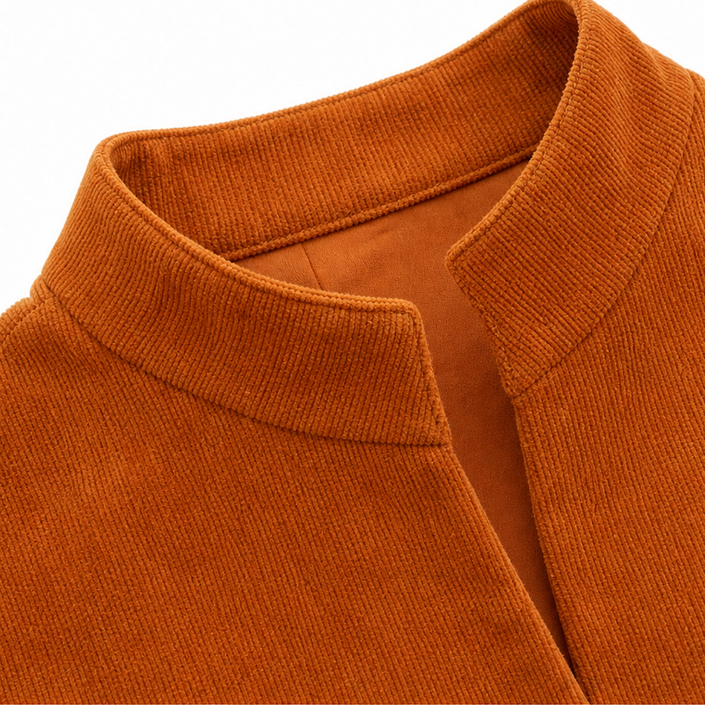 Burnt Orange Asymmetrical Statement Jacket