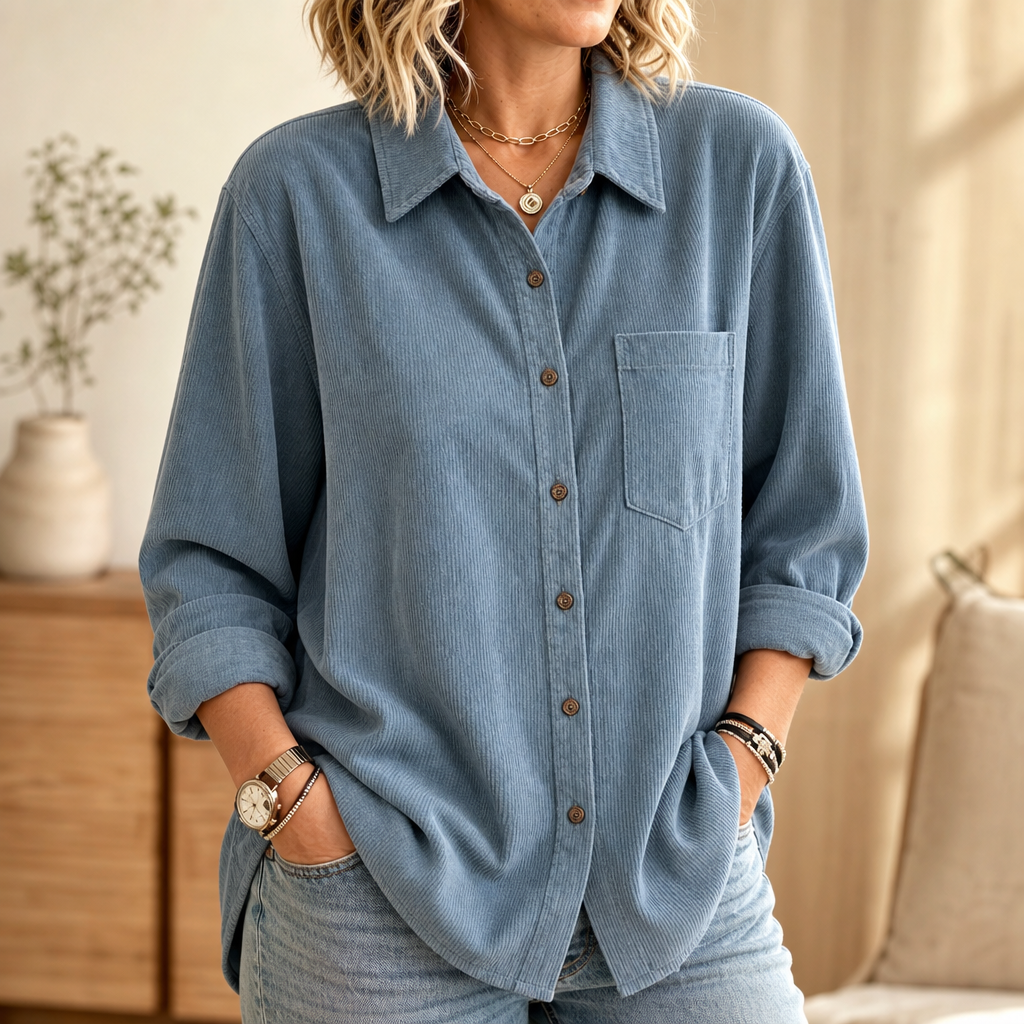 Button-Down Corduroy Shirt Jacket