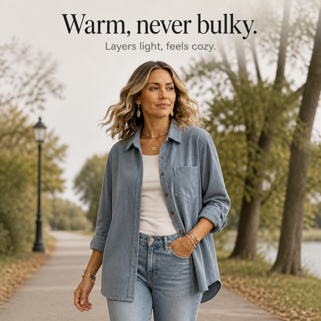 Button-Down Corduroy Shirt Jacket