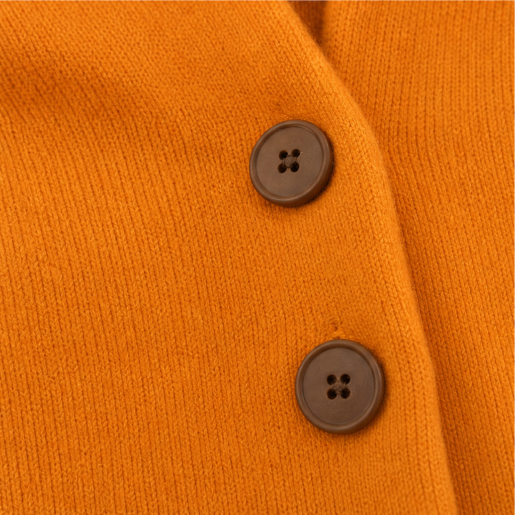 Button-Front Hooded Cardigan
