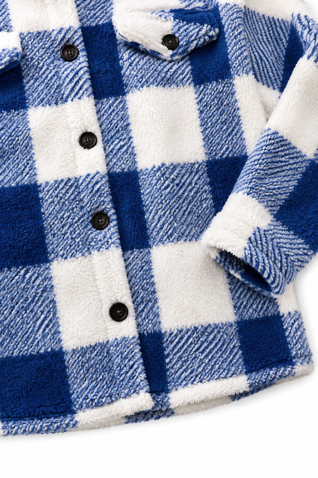 Checked Button-Front Overshirt Jacket