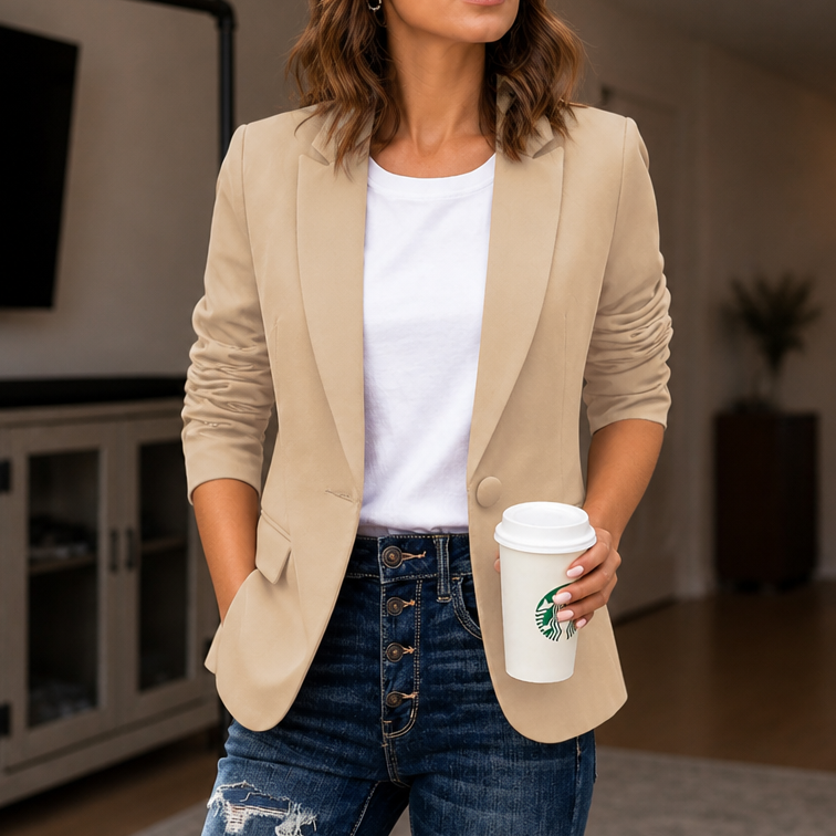 Cropped Tailored Blazer