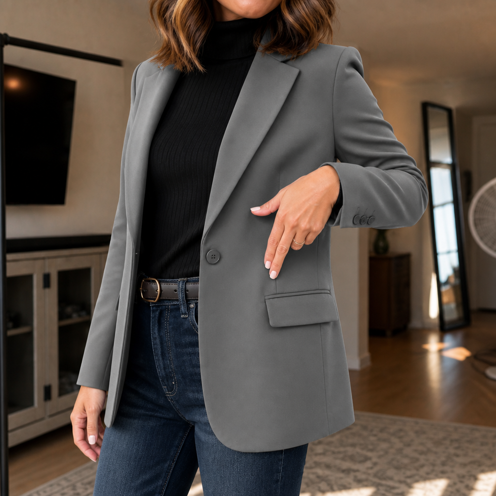 Cropped Tailored Blazer