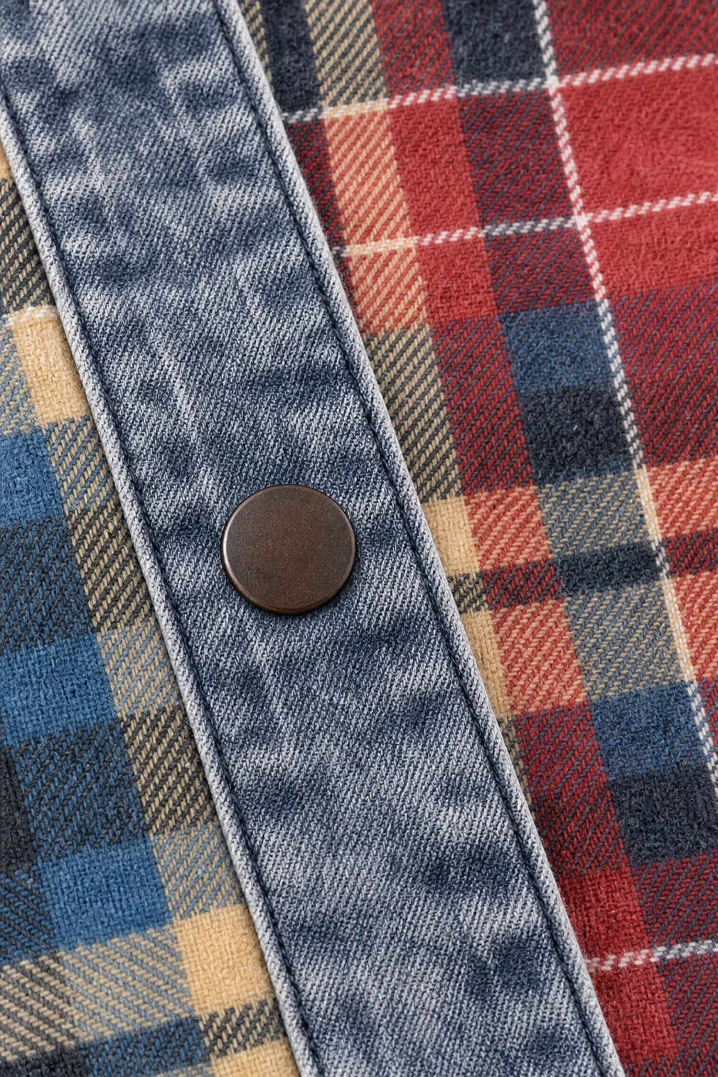 Denim-Trim Hooded Knit Cardigan
