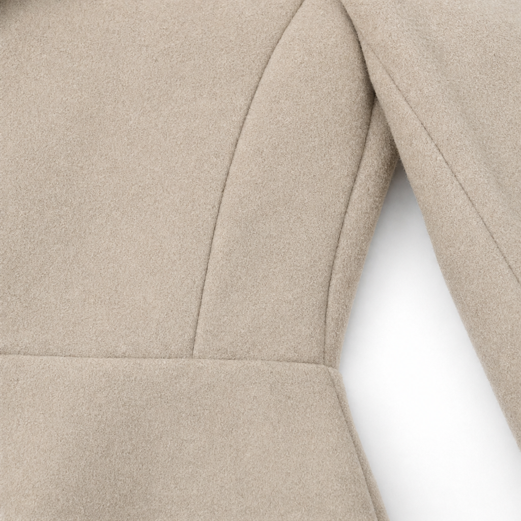 Double-Breasted A-Line Tailored Overcoat