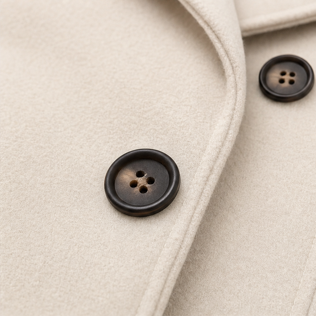 Double-Breasted Hooded Peacoat