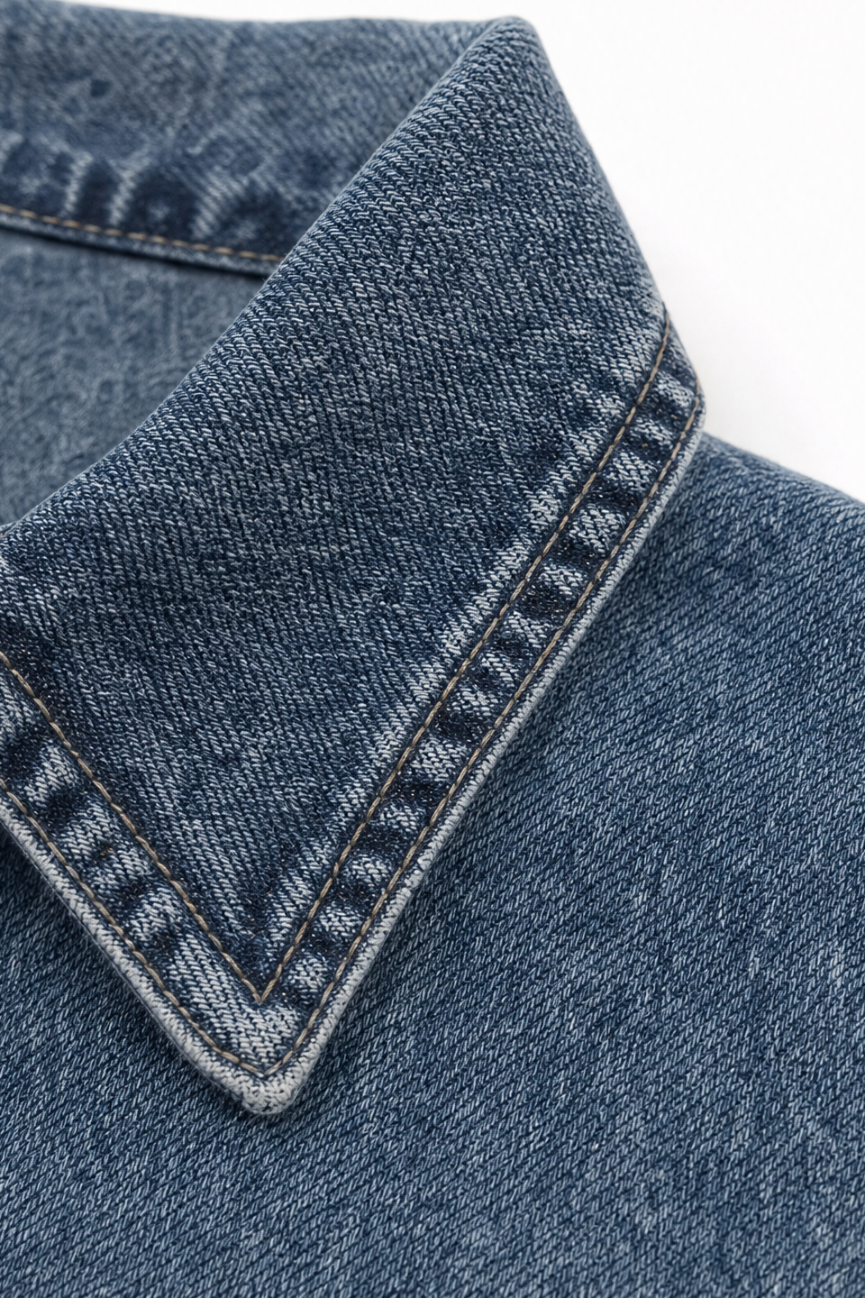 Double Breasted Ruffle Denim Jacket