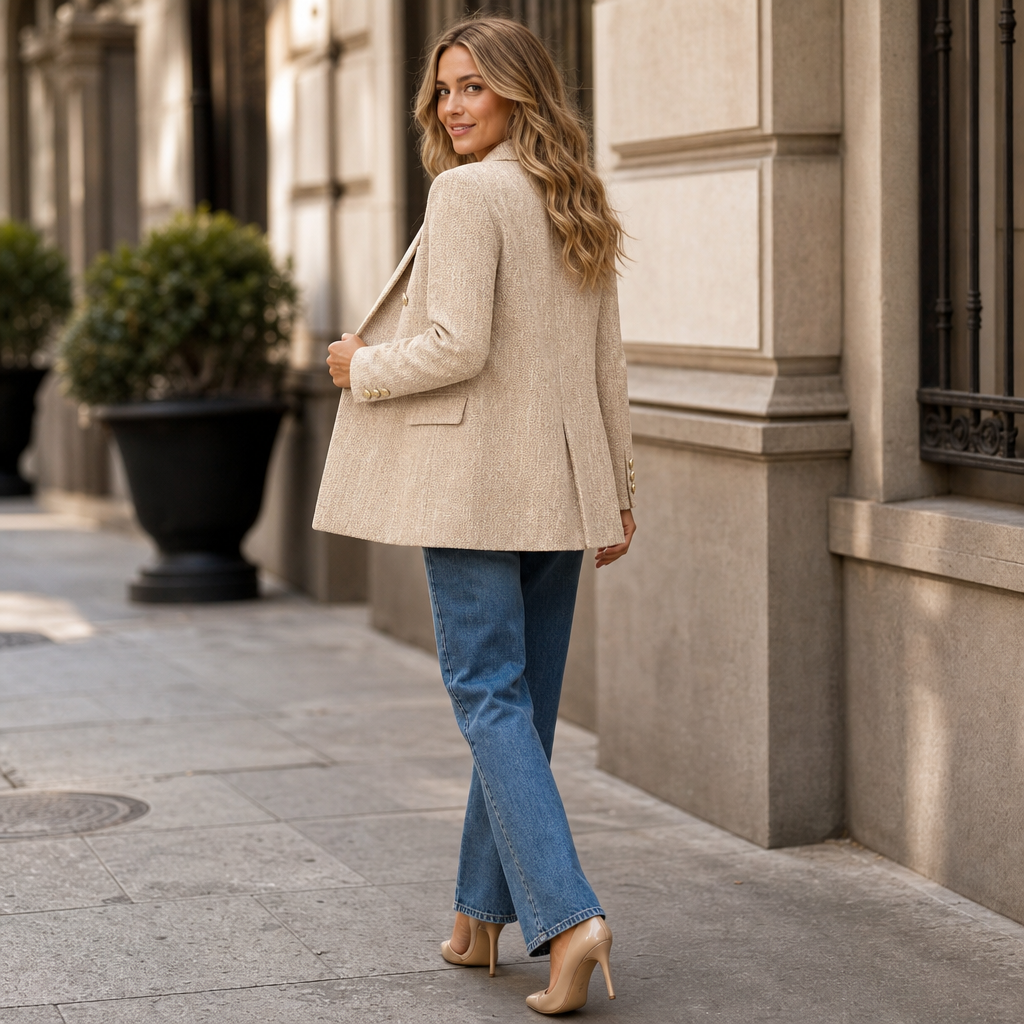 Double-Breasted Slim-Fit Blazer