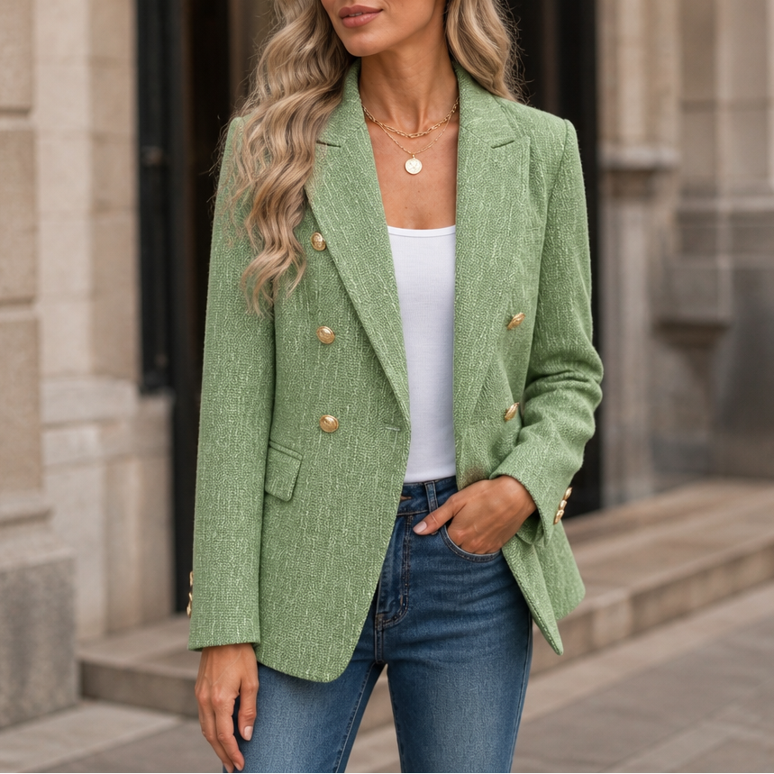 Double-Breasted Slim-Fit Blazer