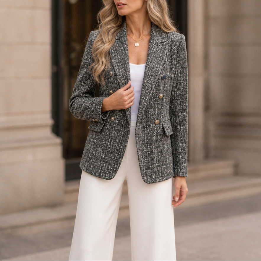 Double-Breasted Slim-Fit Blazer