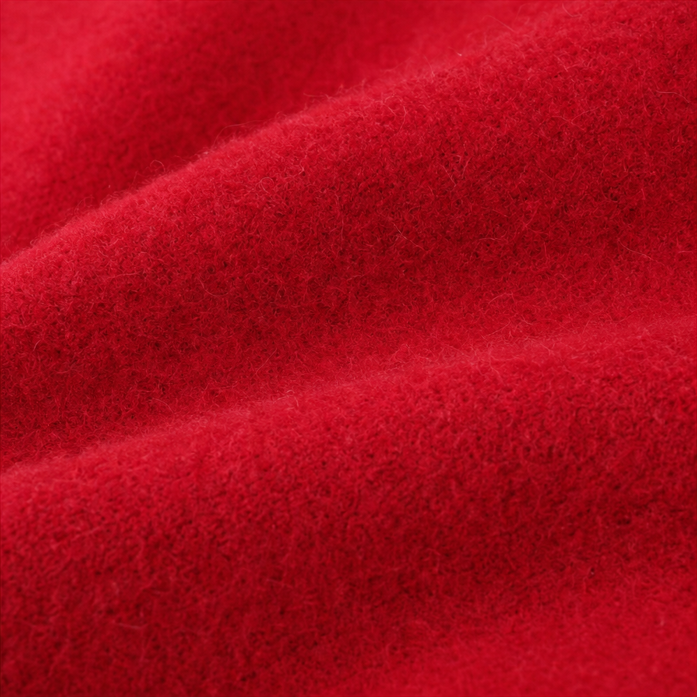 Draped Shawl Collar Open-Front Wool Coat