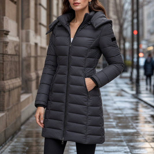 Fill Down Mid-Length Puffer Jacket