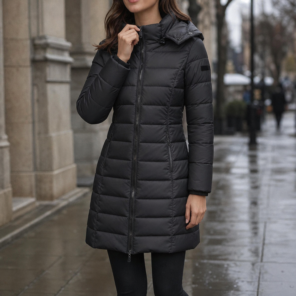 Fill Down Mid-Length Puffer Jacket