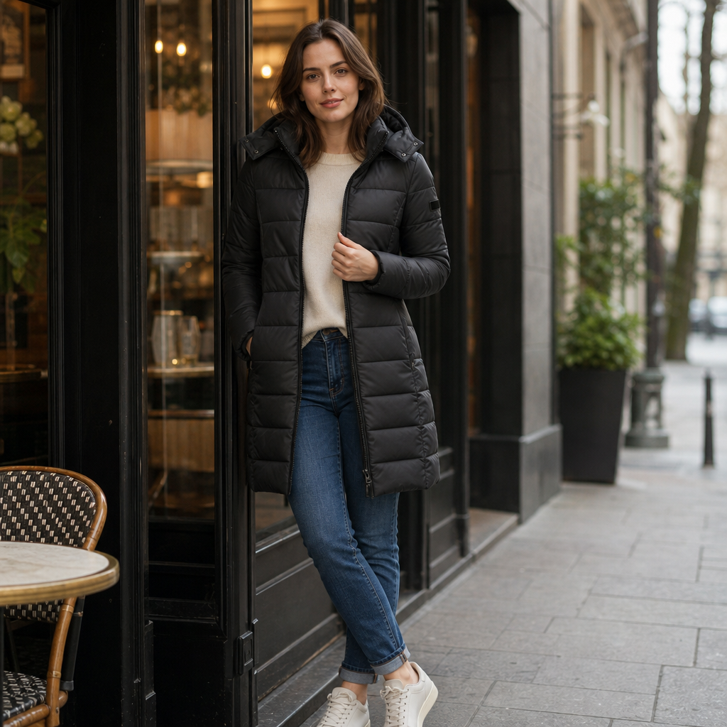 Fill Down Mid-Length Puffer Jacket