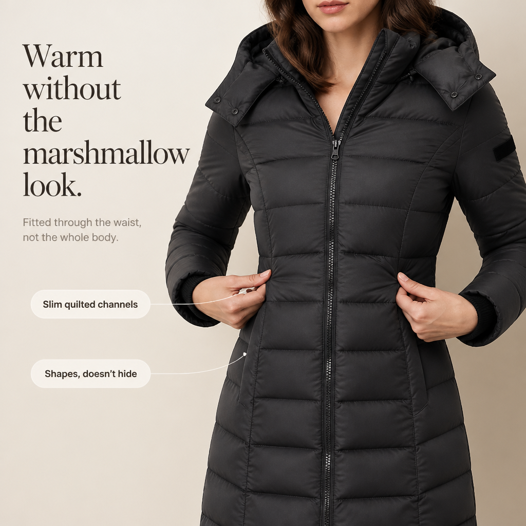 Fill Down Mid-Length Puffer Jacket