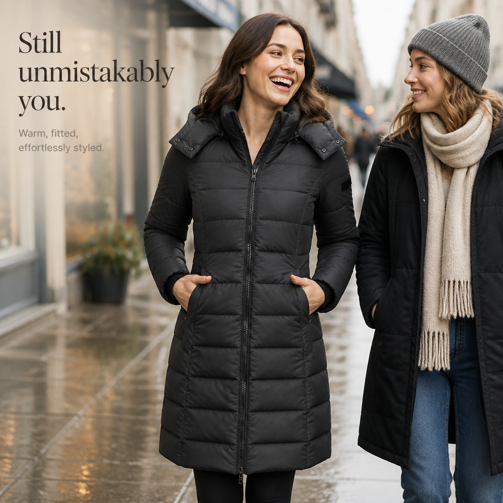 Fill Down Mid-Length Puffer Jacket