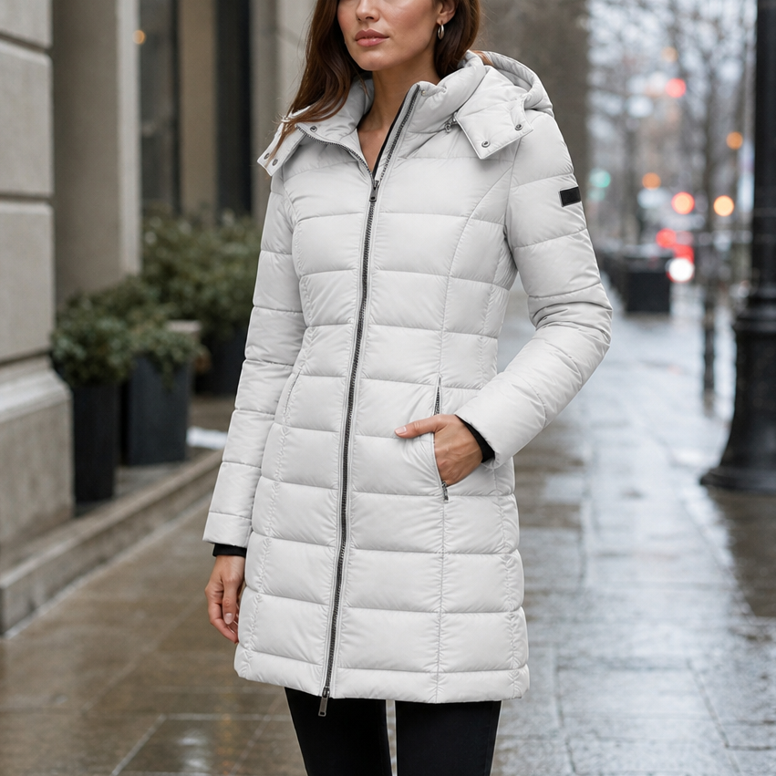 Fill Down Mid-Length Puffer Jacket