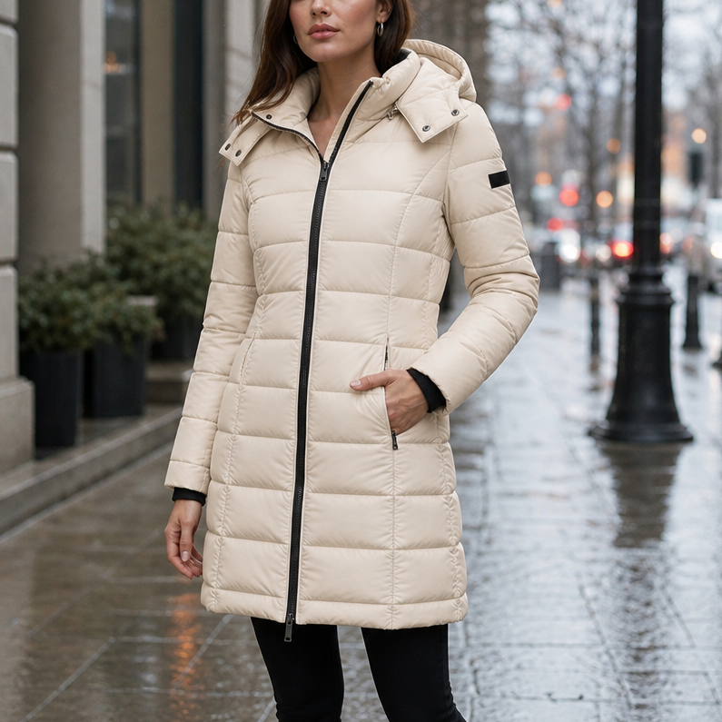 Fill Down Mid-Length Puffer Jacket