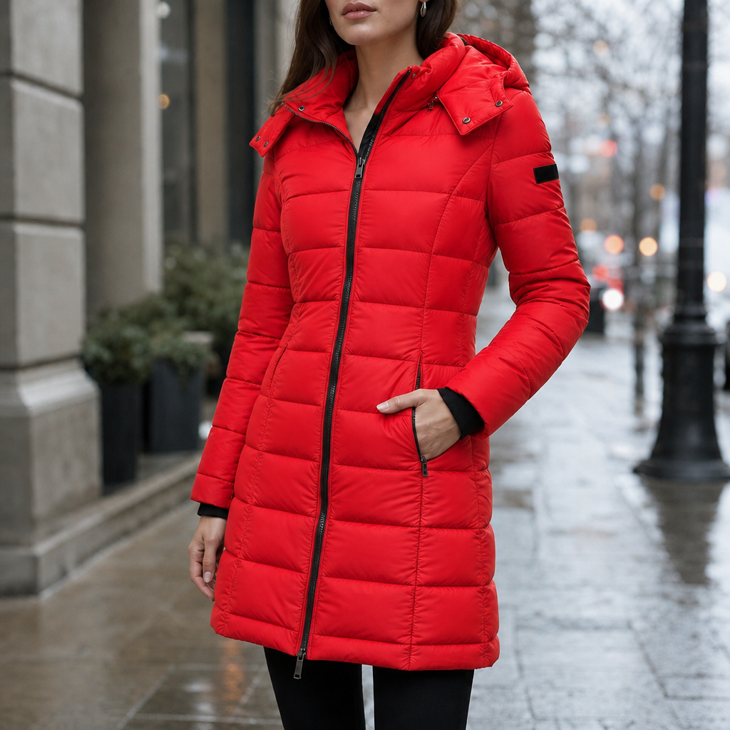 Fill Down Mid-Length Puffer Jacket