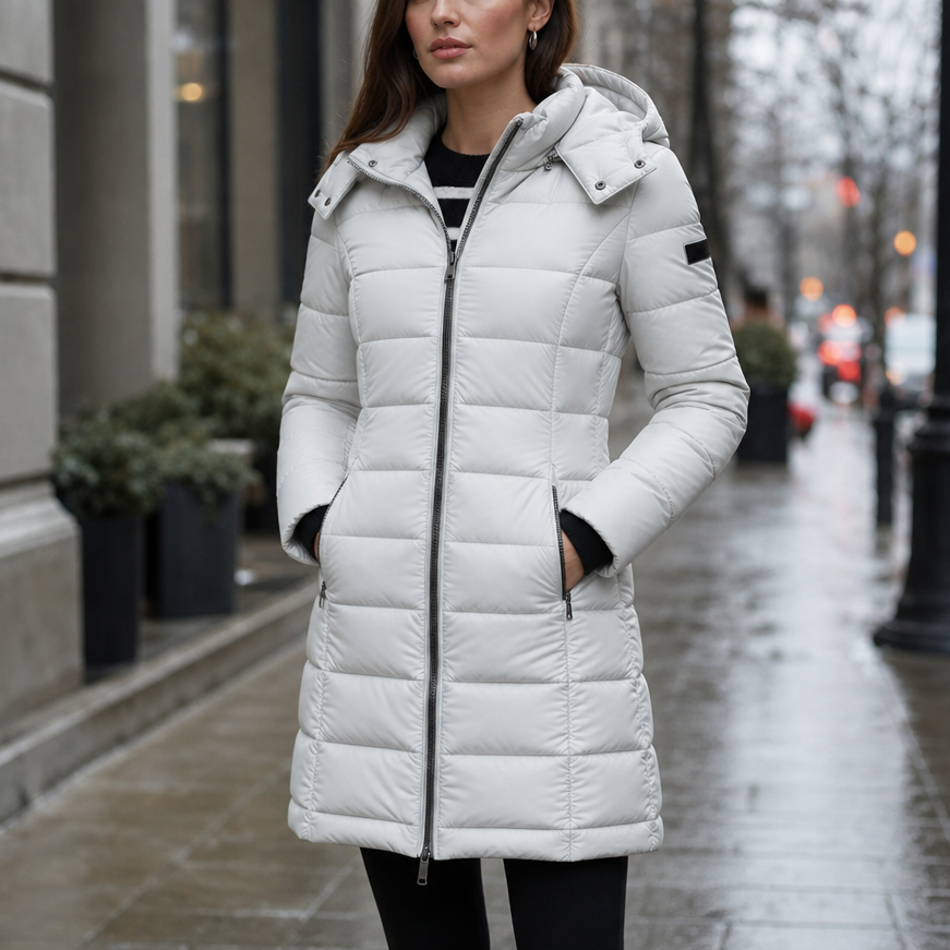 Fill Down Mid-Length Puffer Jacket