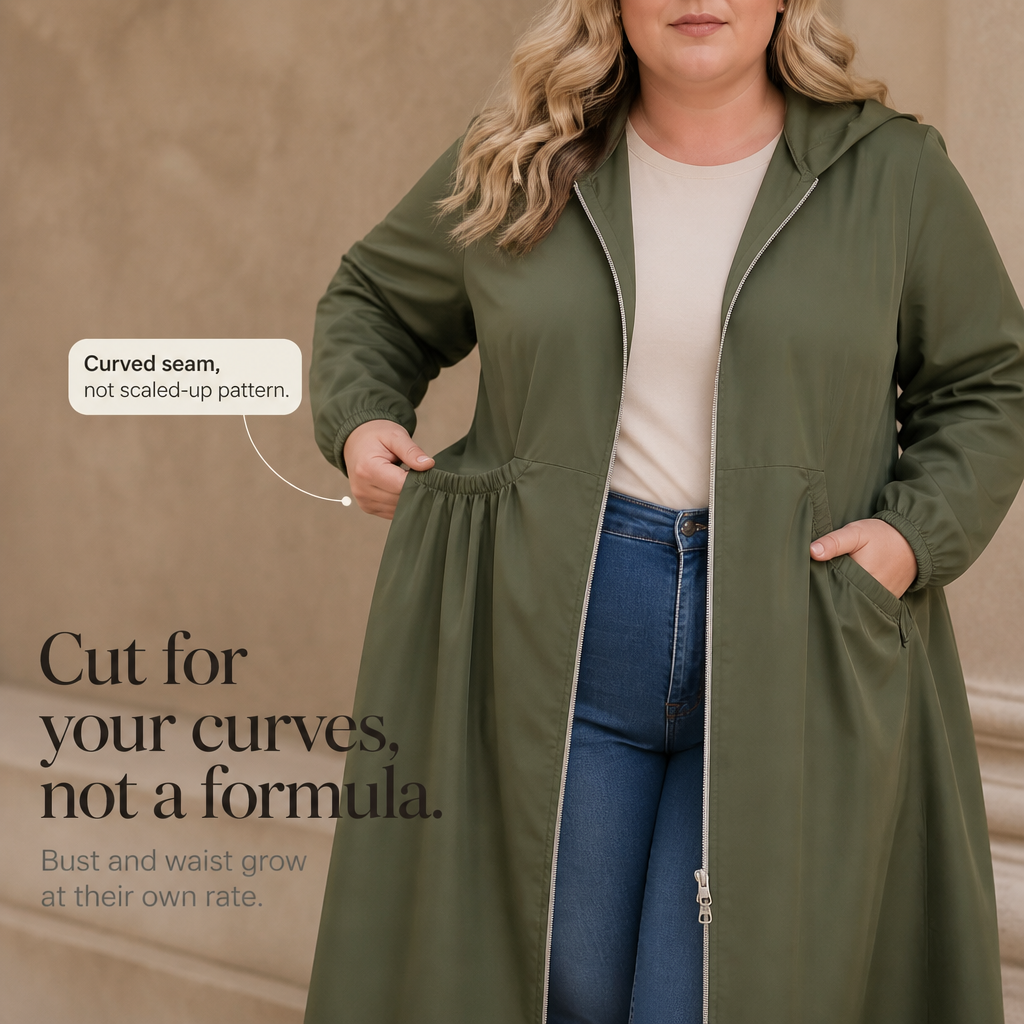 Flared Hem Peplum Rain Jacket With Pockets