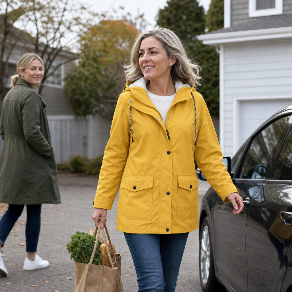 Fleece-Lined Hooded Windproof Jacket