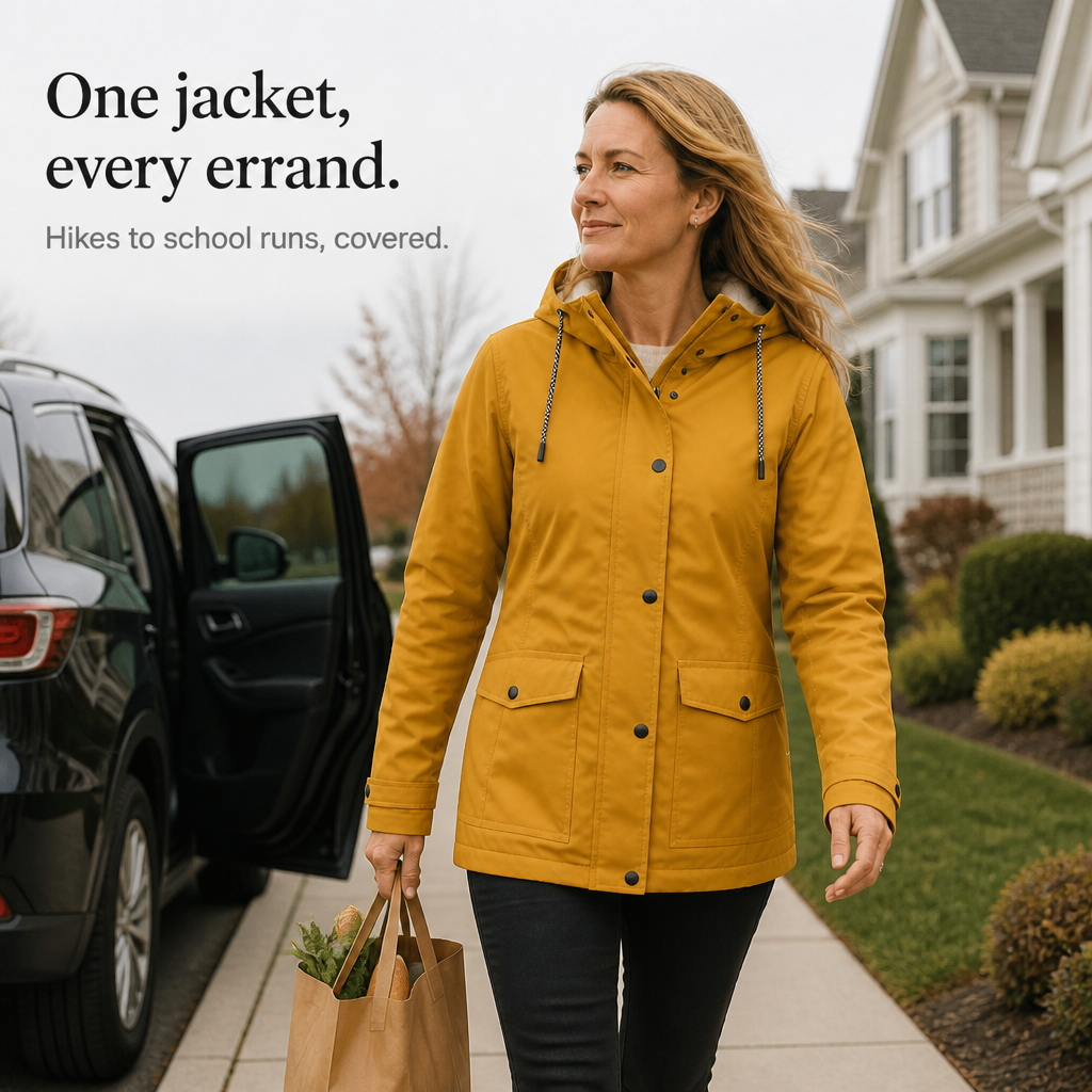 Fleece-Lined Hooded Windproof Jacket