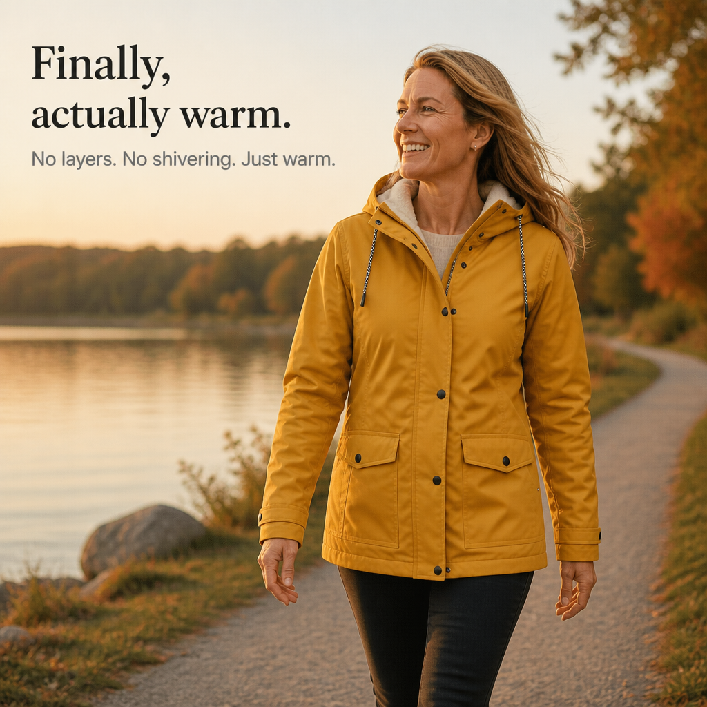 Fleece-Lined Hooded Windproof Jacket