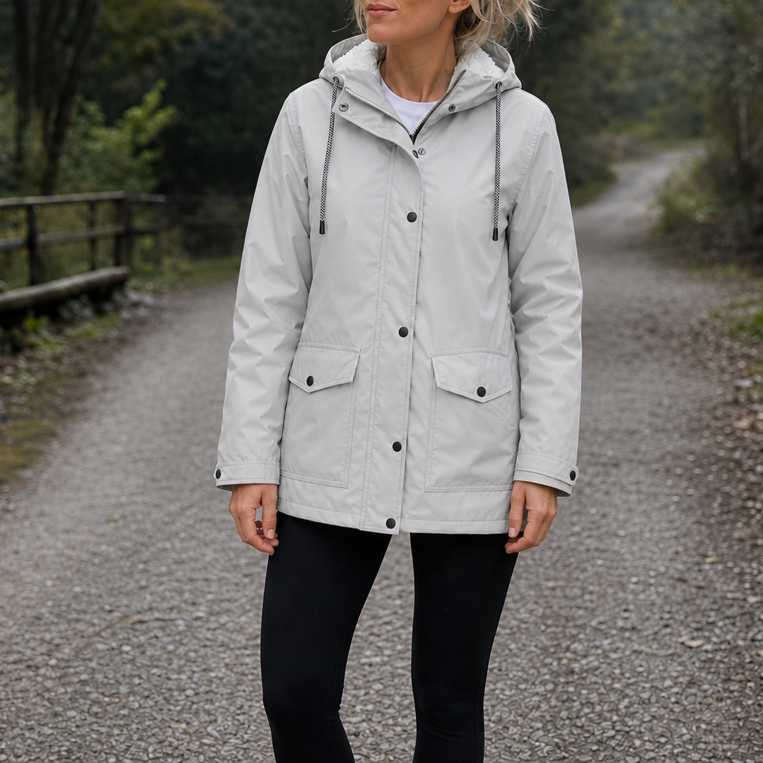 Fleece-Lined Hooded Windproof Jacket