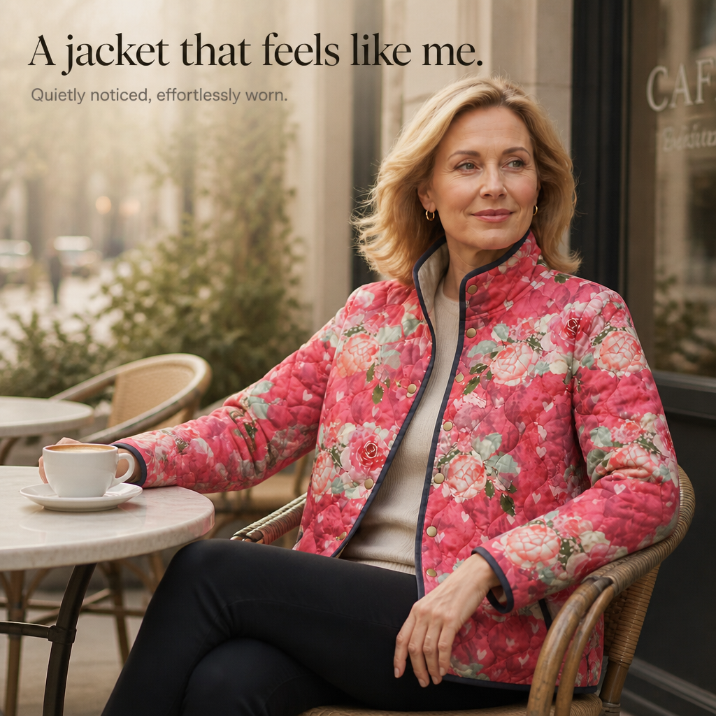 Floral Print Quilted Puffer Jacket