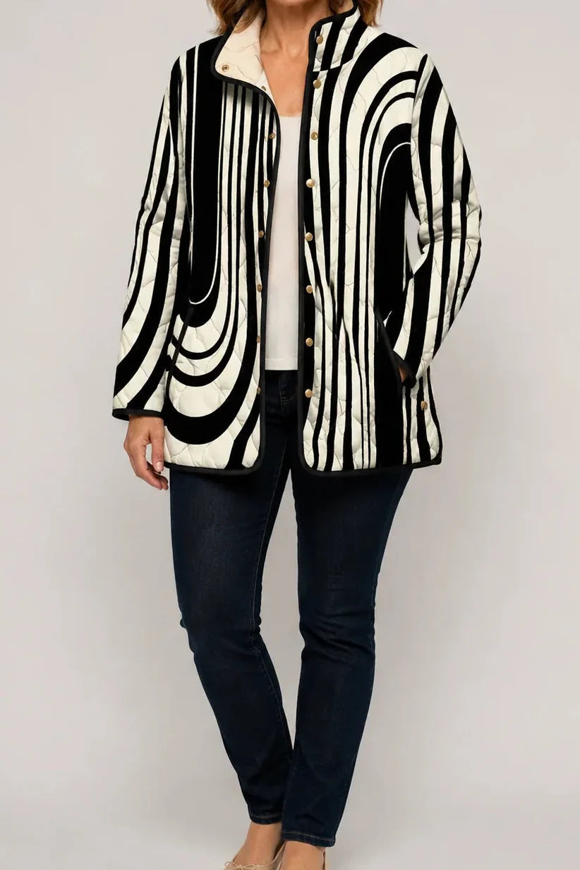 Floral Print Quilted Puffer Jacket