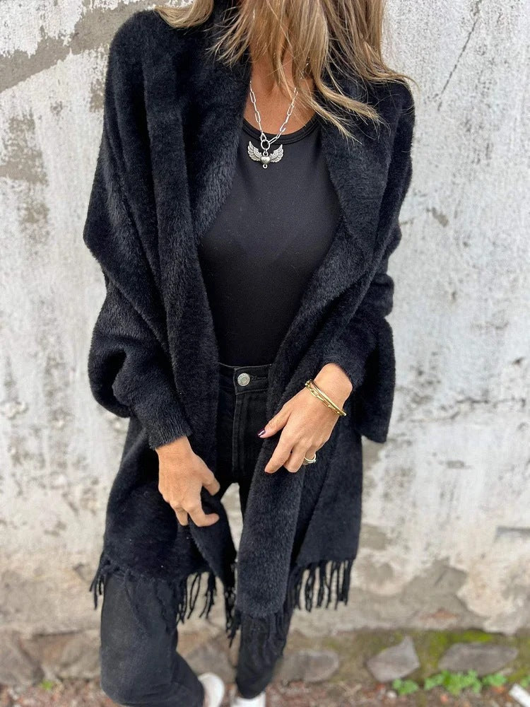 Fringed Cardigan Wrap