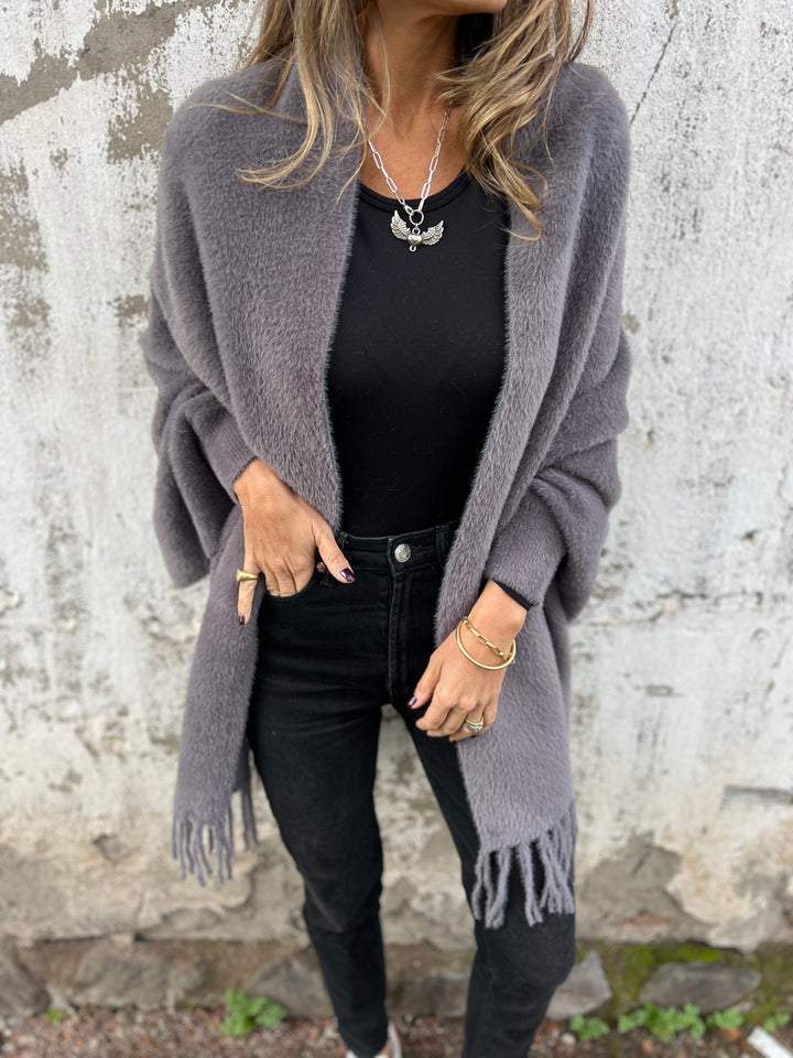 Fringed Cardigan Wrap