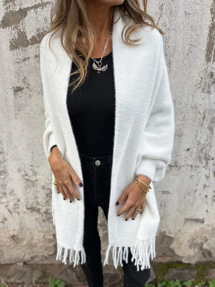 Fringed Cardigan Wrap