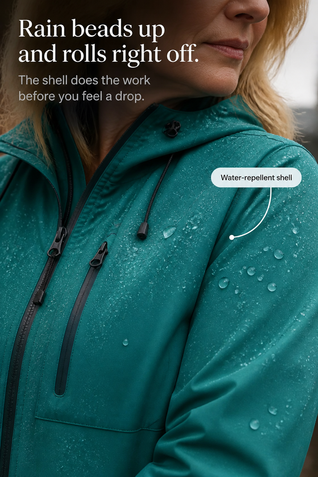 Hooded Waterproof Windproof Rain Jacket