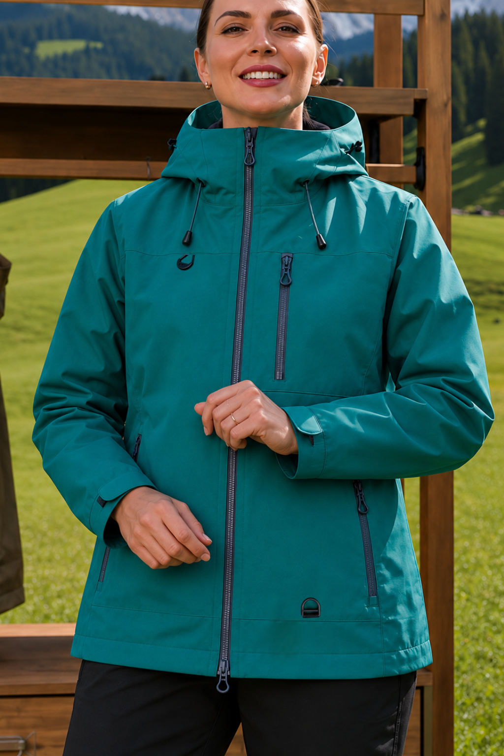 Hooded Waterproof Windproof Rain Jacket
