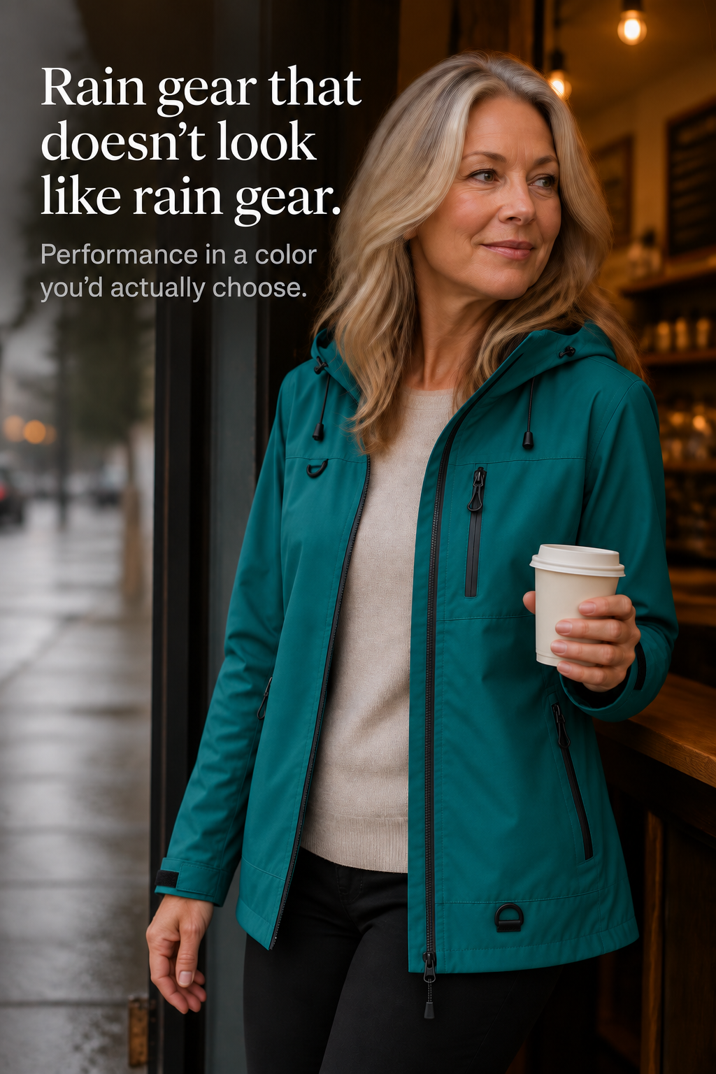 Hooded Waterproof Windproof Rain Jacket