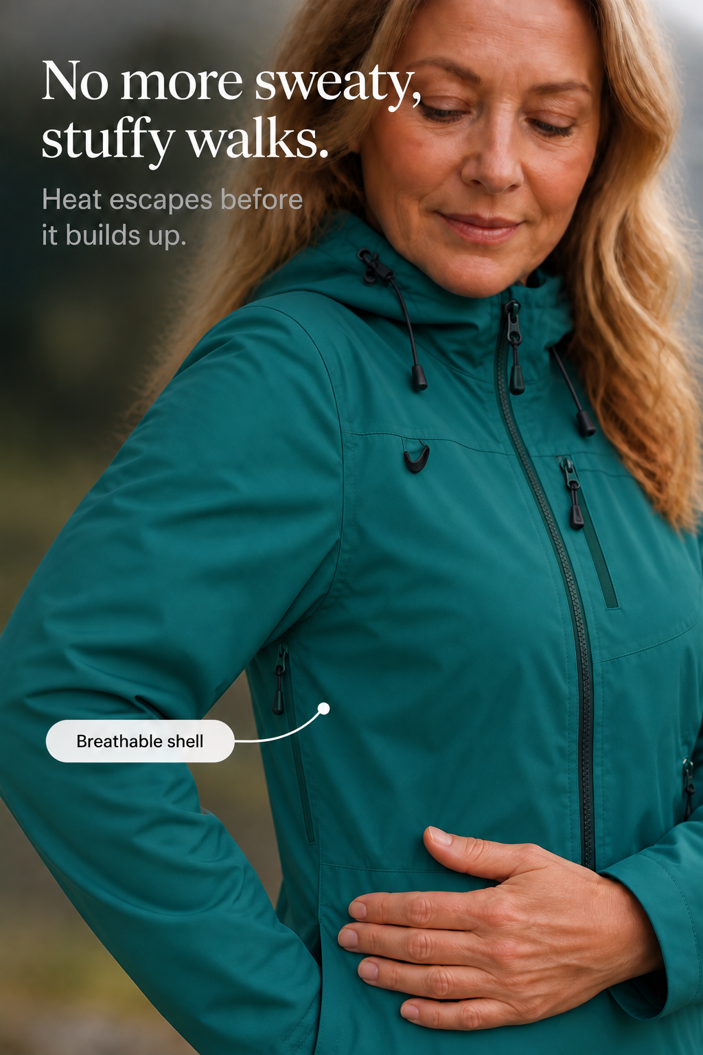 Hooded Waterproof Windproof Rain Jacket