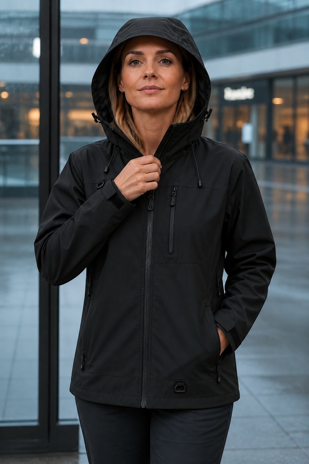 Hooded Waterproof Windproof Rain Jacket