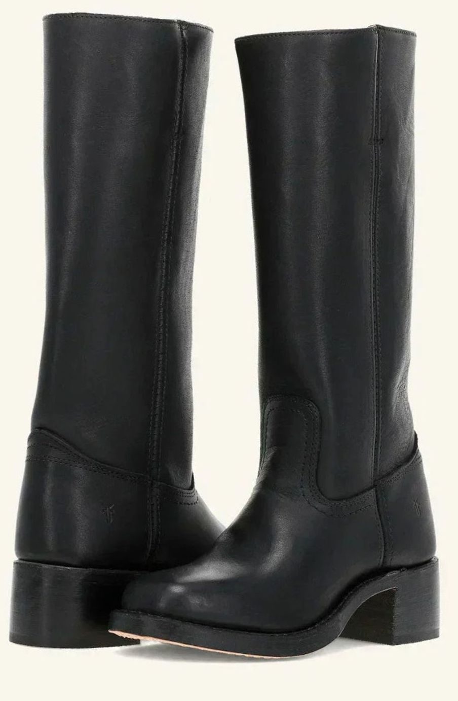 Leather Mid-Calf Western Boots